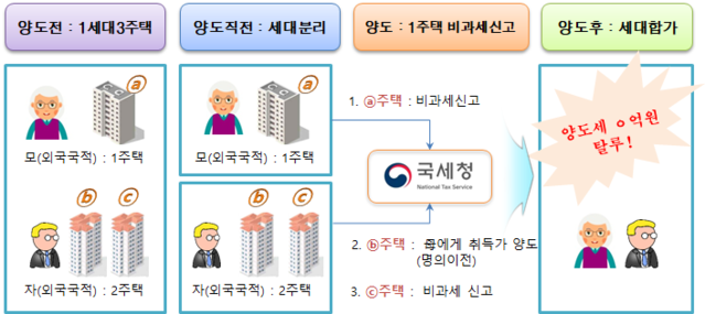 ▲ 국내 거주 외국인 주택투기 적발 사례 ⓒ인수위 제공