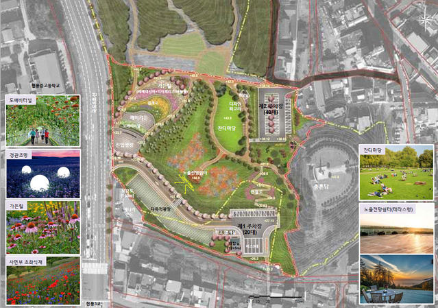 ▲ 달성군(군수 김문오)은 지난 2022년 1월, 현풍읍 성하리 459번지일대 26,898㎡ 부지에 ‘현풍 교통문화파크 조성공사’를 착공했다.ⓒ달성군