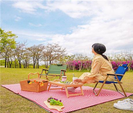 ▲ 대구한의대학교(총장 변창훈) 주민행복사업단이 위탁·운영하는 수성구관광정보체험센터는 대구스타디움에서 피크닉을 즐길 수 있는 ‘피크닉 체험 세트 대여’ 프로그램을 운영한다.ⓒ대구한의대