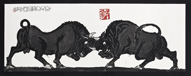 ▲ 박대성 화백 작품 ‘우공투양도’.ⓒ경주엑스포