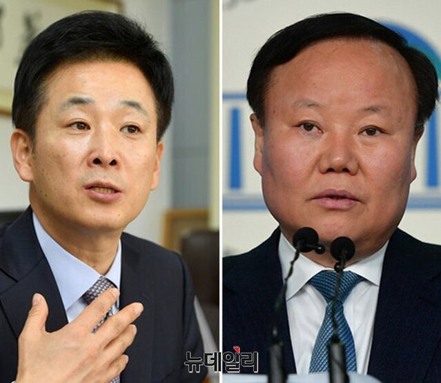 ▲ 6·1지방선거에서 대구광역시장에 출마한 국민의힘의 김재원 예비후보와 유영하 예비후보. ⓒ뉴데일리DB