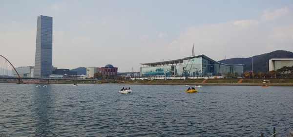 ▲ 대전 갑천 수상 레저스포츠 체험장.ⓒ대전시