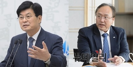 ▲ 왼쪽부터 이춘희 세종시장, 조상호 전 세종시 경제부시장.ⓒ뉴데일리 D/B