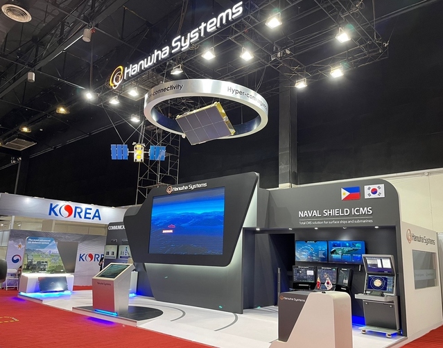 ▲ 필리핀 마닐라에서 열린 ‘ADAS 2022’ 한화시스템 전시장 모습.ⓒ한화시스템