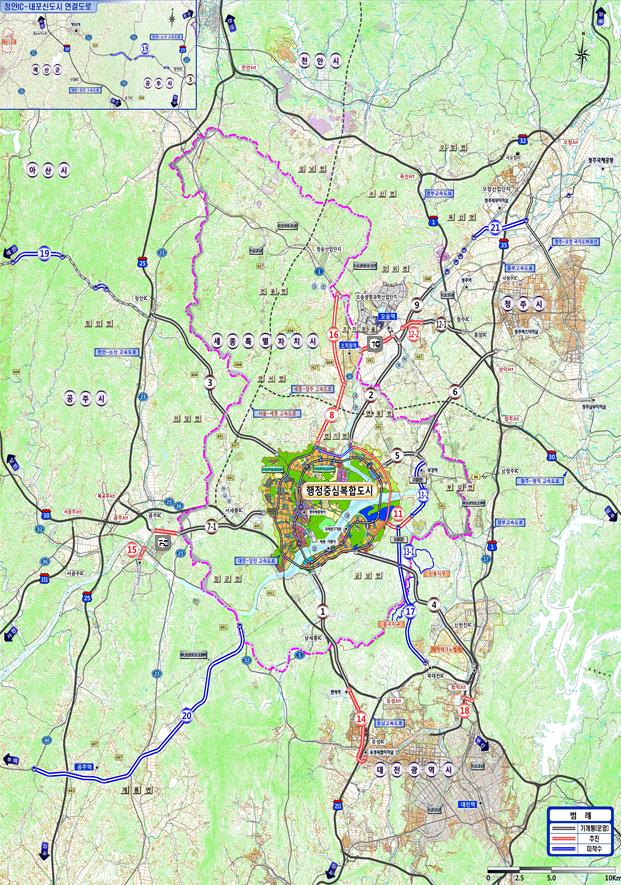 ▲ 광역도로망 확충 계획도.ⓒ행복청