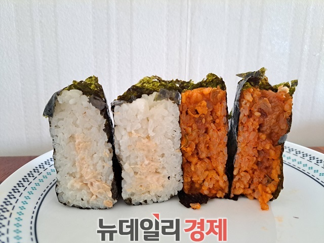 ▲ (왼쪽부터) '그레인 마요삼각'과 '그레인 전주비빔삼각'ⓒ뉴데일리경제