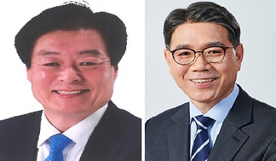 ▲ 더불어민주당 천안시장 경선 후보인 이규희, 이재관 예비후보(좌측부터).ⓒ중앙선관위
