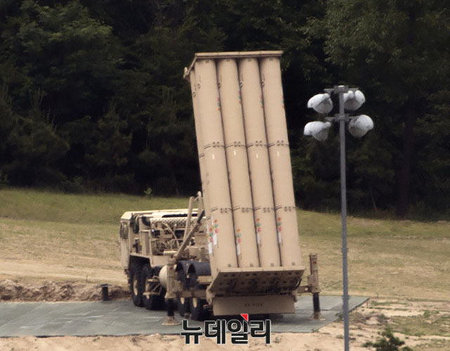▲ 2016년 7월 이후 경북 성주에 배치돼 있는 주한미군 소속 사드포대의 미사일 발사대. ⓒ뉴데일리 DB.