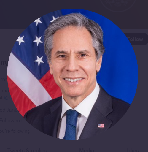 ▲ 토니 블링컨 미국 국무장관ⓒ트위터 캡처