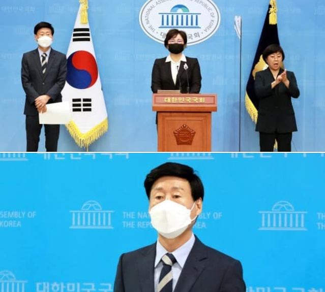 ▲ 윤두권 강서을 부위원장의 양심선언 기자회견 ⓒ조수진 국민의힘 의원 페이스북