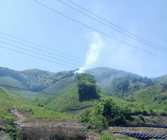 ▲ 충북 괴산군 사리면 이곡리면 산불 현장.ⓒ산림청