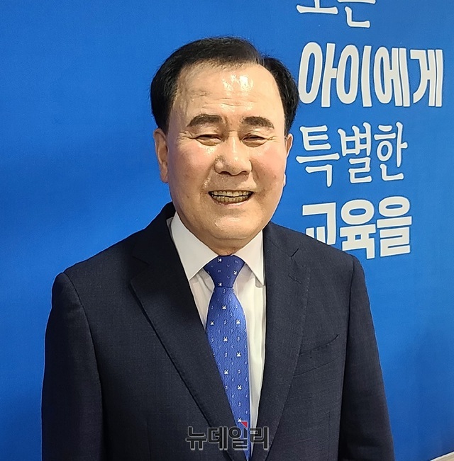 ▲ 김지철 충남도교육감 후보.ⓒ뉴데일리 D/B