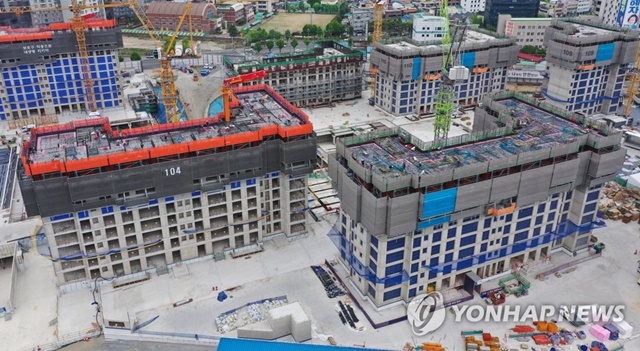 ▲ 광주 북구 한 아파트 공사 현장. ⓒ연합뉴스