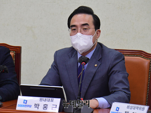 ▲ 박홍근 더불어민주당 원내대표. ⓒ이종현 기자