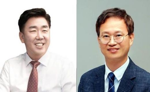 ▲ 국민의힘 이범석 전 청주부시장(좌)과 더불어민주당 송재봉 전 청와대 비서실 행정관(우)이 12일 청주시장 후보 등록을 마쳤다.ⓒ이범석·송재봉 선거사무소