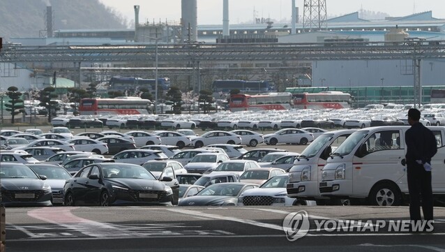 ▲ 울산시 북구 현대자동차 출고센터에서 출고를 기다리는 신차들. ⓒ연합뉴스