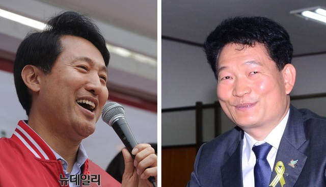 ▲ 오세훈(왼쪽) 국민의힘 후보와 송영길 더불어민주당 후보 ⓒ뉴데일리DB