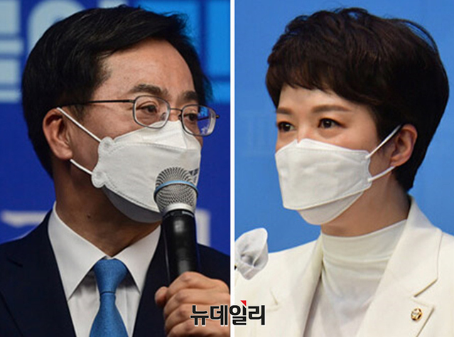▲ 김동연(왼쪽) 더불어민주당 경기지사 후보와 김은혜 국민의힘 후보 ⓒ정상윤 기자