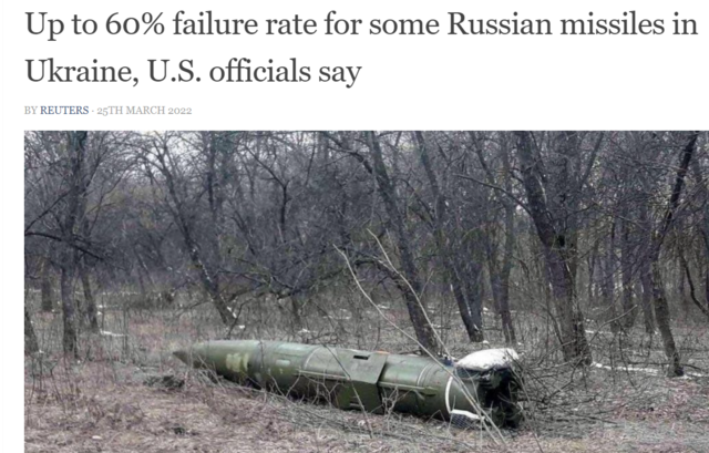 러시아 미사일 발사 실패율 60%ⓒ로이터 기사 캡처