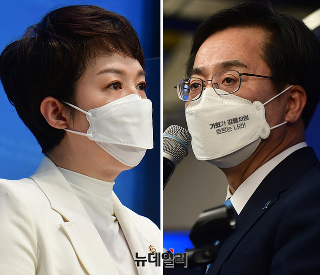 ▲ 김동연(왼쪽) 더불어민주당 경기지사 후보와 김은혜 국민의힘 후보. ⓒ정상윤 기자