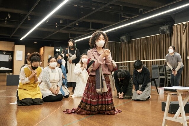 ▲ 연극 '웰킨' 연습 현장.ⓒ두산아트센터