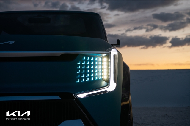 ▲ 지난해 11월 LA오토쇼에서 공개된 '콘셉트 EV9' 모습. ⓒ기아