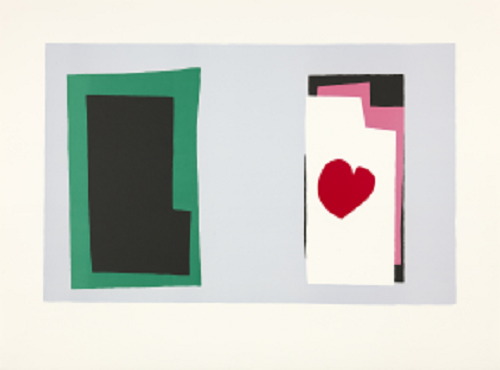 ▲ 마음(삽화 VII, 50-51p) 재즈 중. The Heart (Le Coeur) (plate VII, pages 50 and 51) from Jazz 1947 ⓒ Succession H. Matisse/Life and Joy