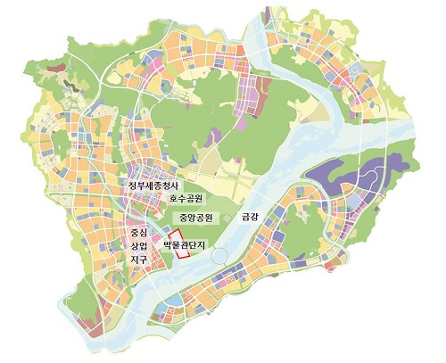 ▲ 박물관단지 위치도.ⓒ행복청