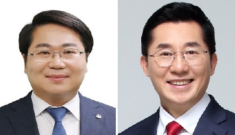 ▲ 충남 아산시장 후보인 오세현(좌), 박경귀 씨.ⓒ중앙선거관리위원회