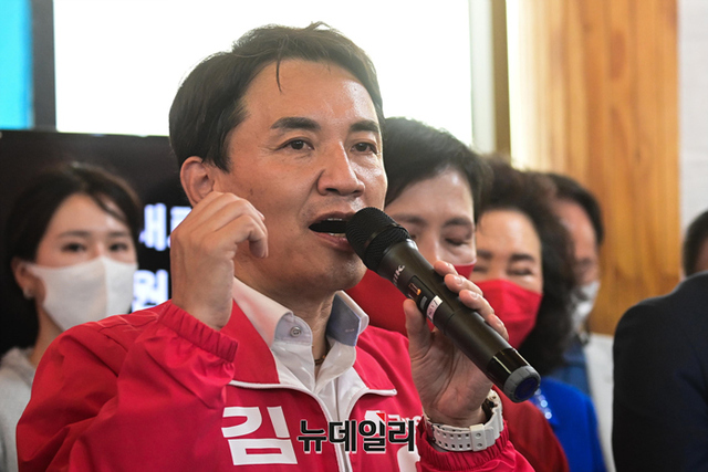 ▲ 김진태 국민의힘 강원도지사 후보.ⓒ강민석 기자