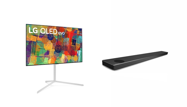 ▲ LG 올레드 에보, LG 사운드바. ⓒLG전자