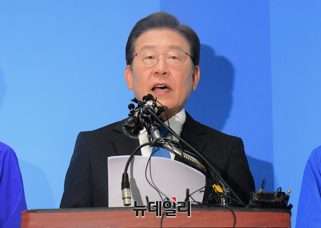 ▲ 인천 계양을 국회의원 보궐선거에 출마한 이재명 더불어민주당 후보. ⓒ이종현 기자