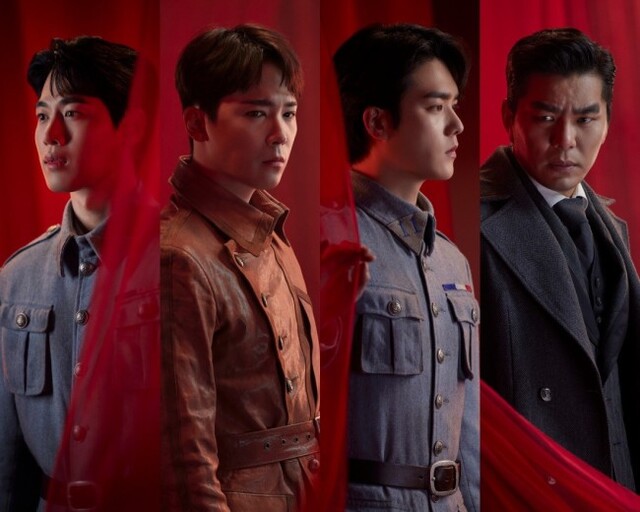 ▲ 뮤지컬 '마타하리'의 주역 김성식·이홍기·윤소호·최민철이  SBS 파워 FM '두시 탈출 컬투쇼'에 출연한다.ⓒEMK뮤지컬컴퍼니