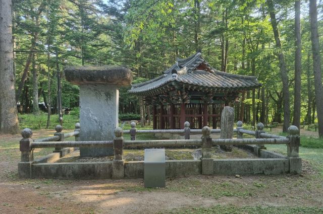 ▲ 법주사 입구에 있는 (좌측부터) 벽암대사비와 봉교비 모습.ⓒ보은군