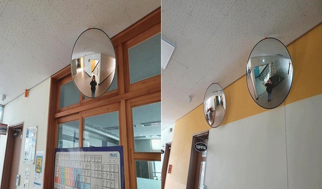 ▲ 지난해 주민참여예산 사업으로  설치된 반사경.ⓒ세종교육청