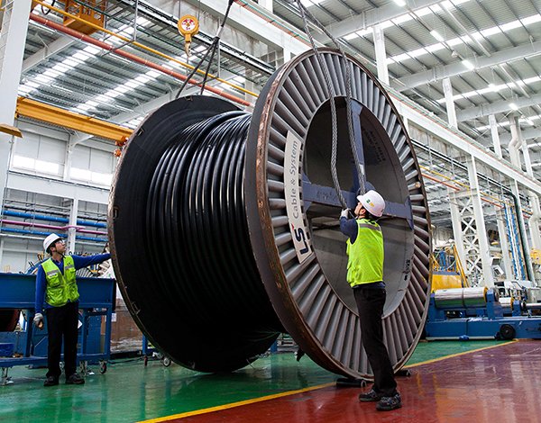 ▲ LS전선의 초고압케이블. ⓒLS전선