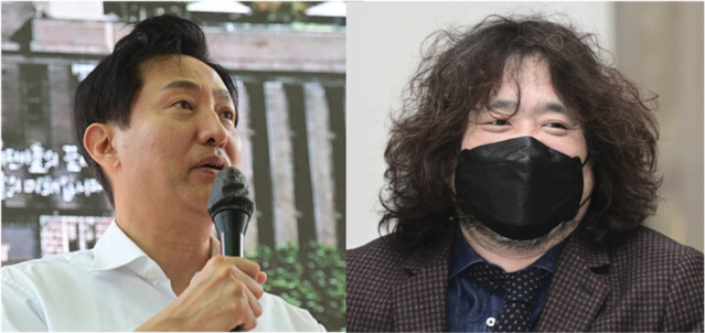 ▲ 오세훈 서울시장(왼쪽)과 언론인 김어준 씨. ⓒ뉴데일리 DB.