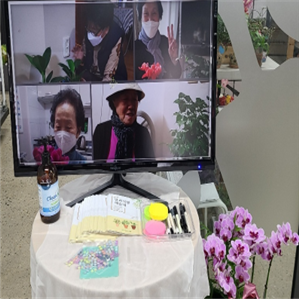 ▲ 2021년 11월 3~4일에 진행된 반려식물 예술제 동영상 전시. ⓒ서울시 제공.