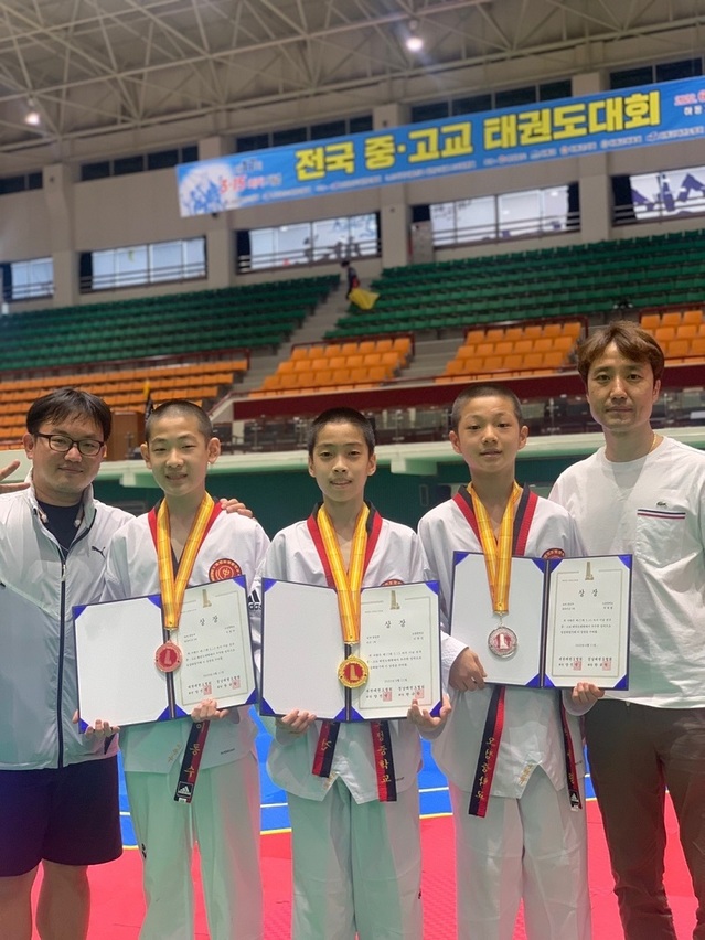 ▲ 대전 오정중 남중부 태권도 선수단.ⓒ대전동부교육지원청