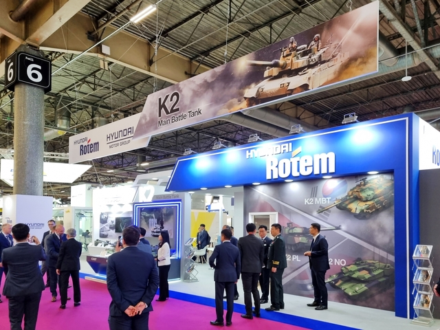 ▲ 유로사토리 참가 현대로템 전시관 전경.ⓒ현대로템