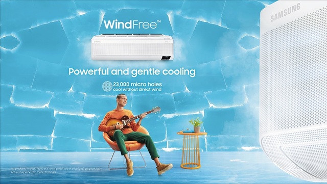 ▲ 삼성전자가 인도에서 판매하고 있는 에어컨 'Wind Free' 지면 광고 이미지 ⓒ삼성전자뉴스룸