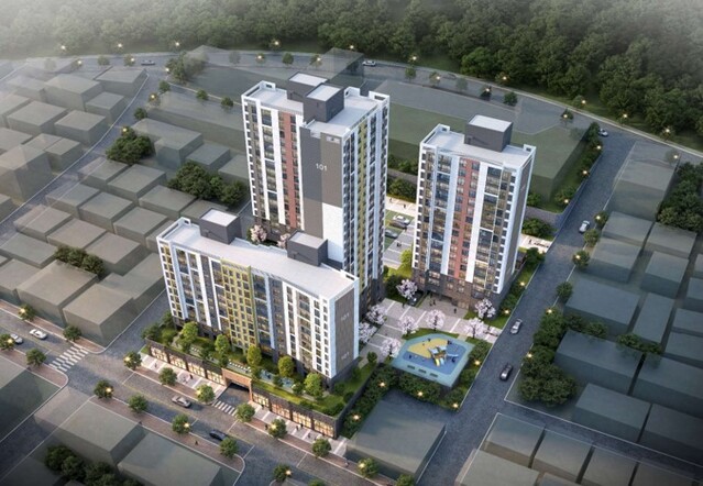 ▲ '경기 이천 청자아파트 소규모재건축사업' 조감도. ⓒ대보건설