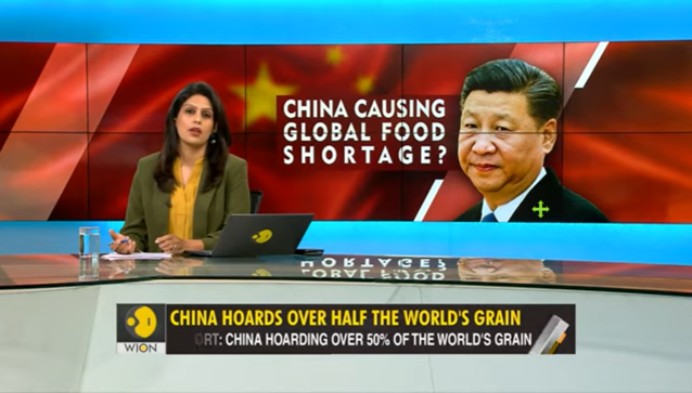 ▲ 중국 식량 사재기 보도ⓒWION 캡처