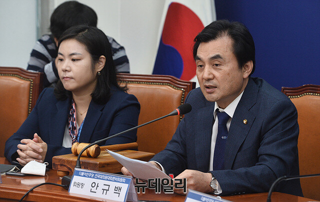 ▲ 더불어민주당 안규백 전당대회준비위원회 위원장. ⓒ뉴데일리DB