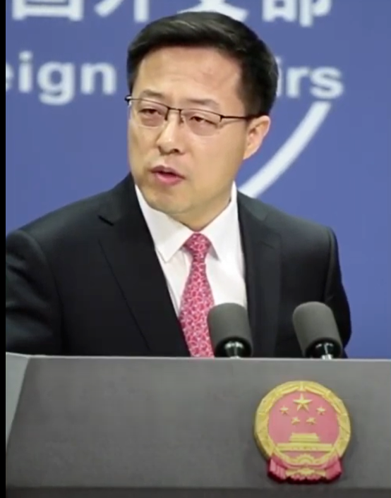 ▲ 자오리젠 중국 대변인ⓒ위키피디아