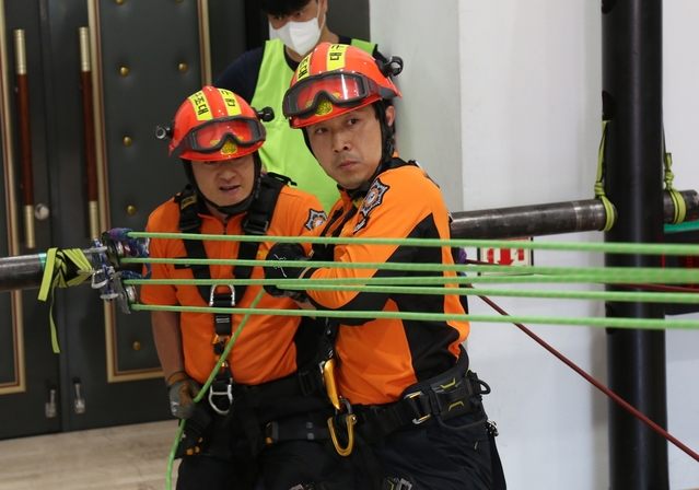 ▲ 대구소방안전본부(본부장 정남구)는 오늘 9월에 열리는 제35회 전국소방기술경연대회에 출전할 종목별 대표 선수를 선발했다.ⓒ대구시