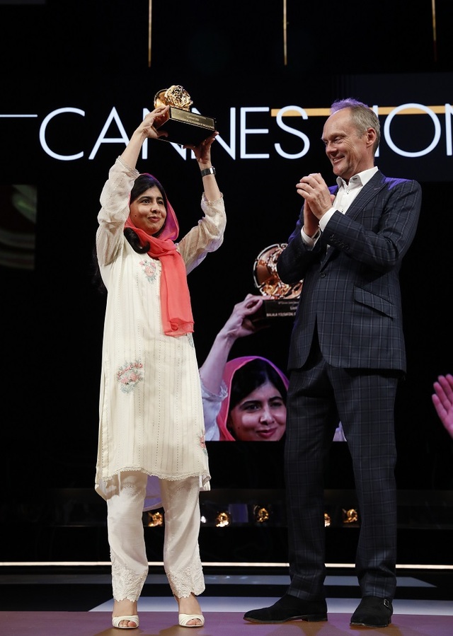 ▲ 2022 칸 라이언하트 수상자 말랄라 유사프자이(Malala Yousafzai). ⓒCannes Lions