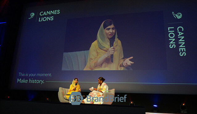 ▲ 말랄라 유사프자이(Malala Yousafzai) 칸 라이언즈 2022 라이언하트 수상자. ⓒCannes Lions