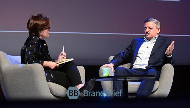 ▲ (좌측부터)카라 스위셔 (Kara Swisher)와 테드 서랜도스(Ted Sarandos) 넷플릭스 공동 CEO. ⓒ프랑스 칸 = 이기륭 기자