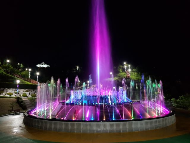 ▲ 용두공원 음악분수.ⓒ영동군